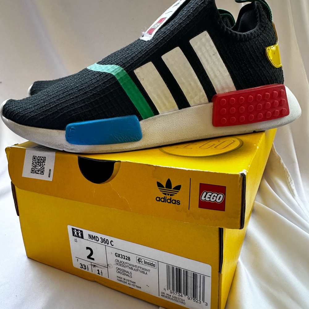 Adidas Kids NMD 360 LEGO Black Multi-Color Sneakers